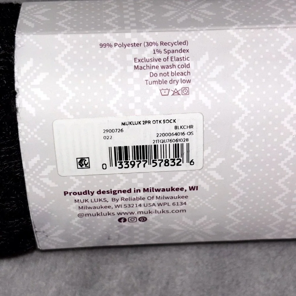 Muk Luks Cozy Up Your Wear Slouched Over The Knee Socks Womens OS (6-11) 2 Pack‎